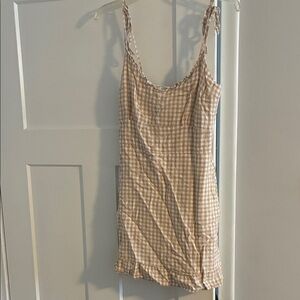 Abercrombie & Fitch Beige Gingham  Dress
